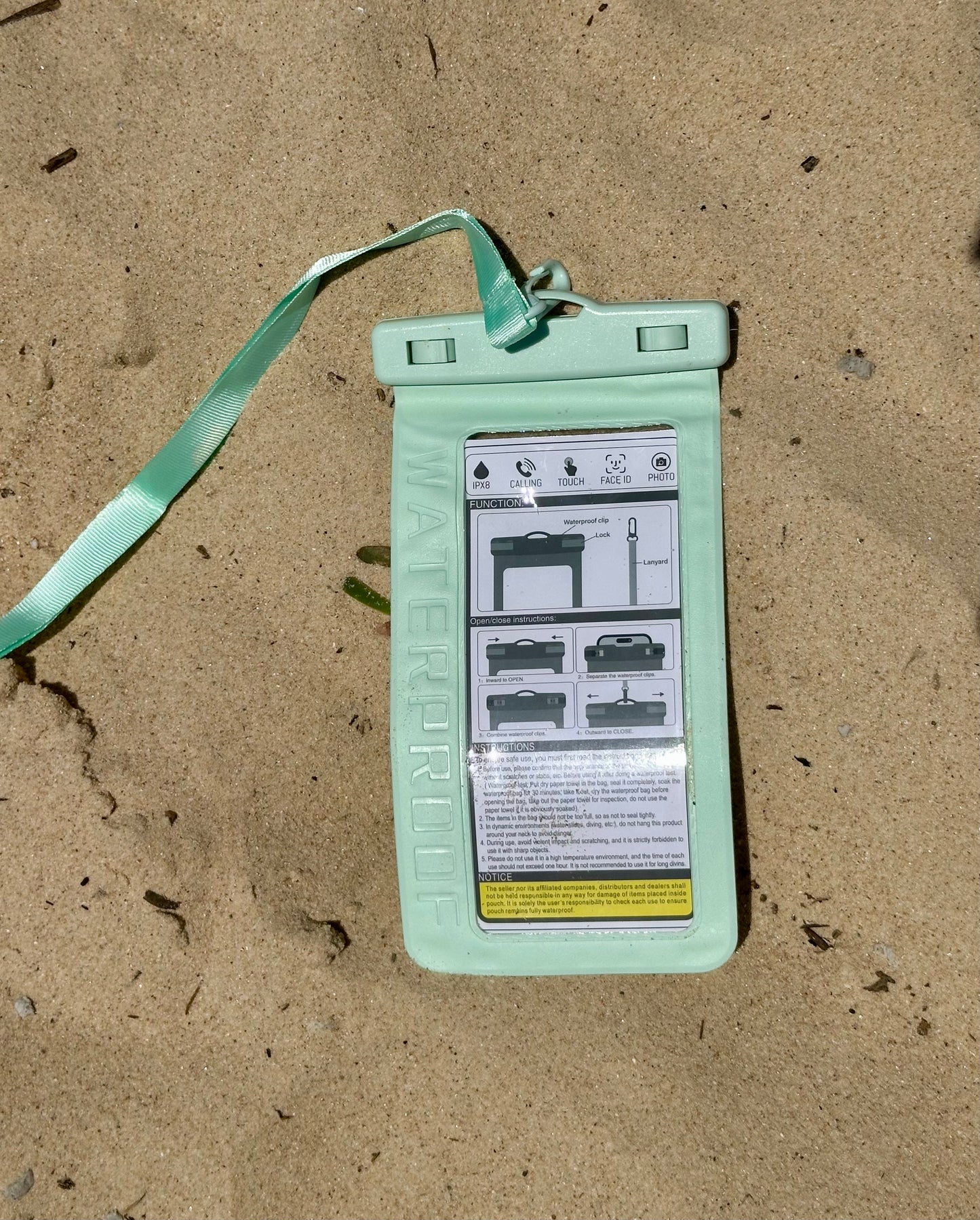 Waterproof Phone Cover Teal