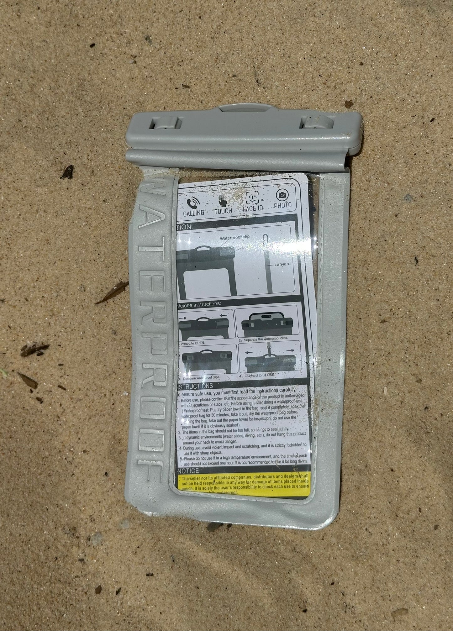 Waterproof Phone Cover Grey